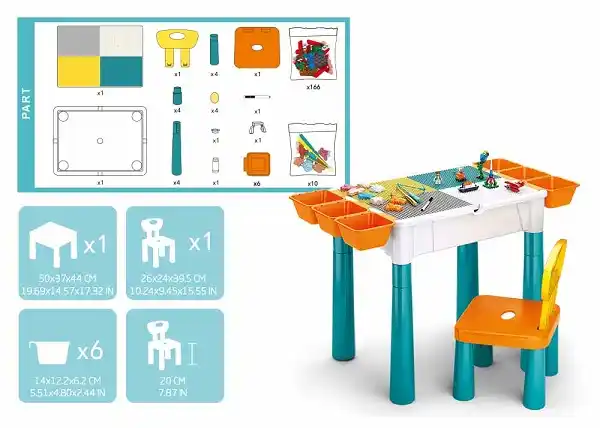 Столик игровой Sluban 9 в 1