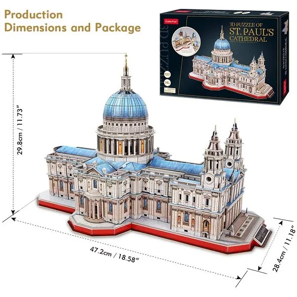 3D puzzle “Catedrala Sfântului Paul”, 643 elemente