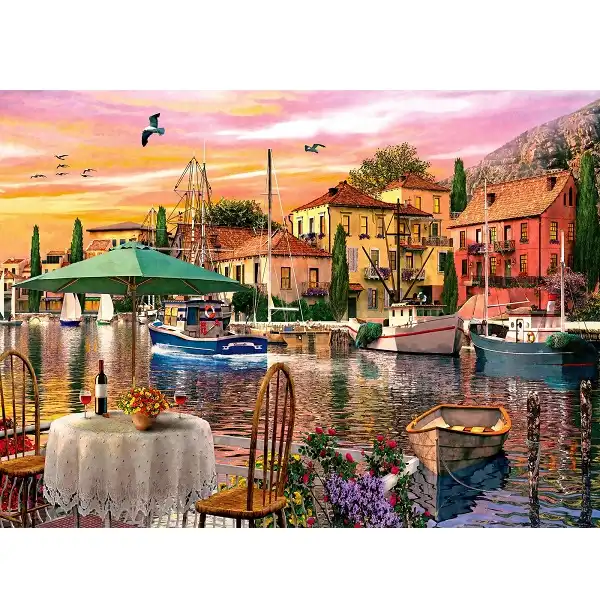 Puzzle 3000 elemente Portul la apus