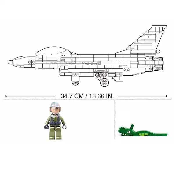 Конструктор “Истребитель Сокол F16C" , 521 элем.