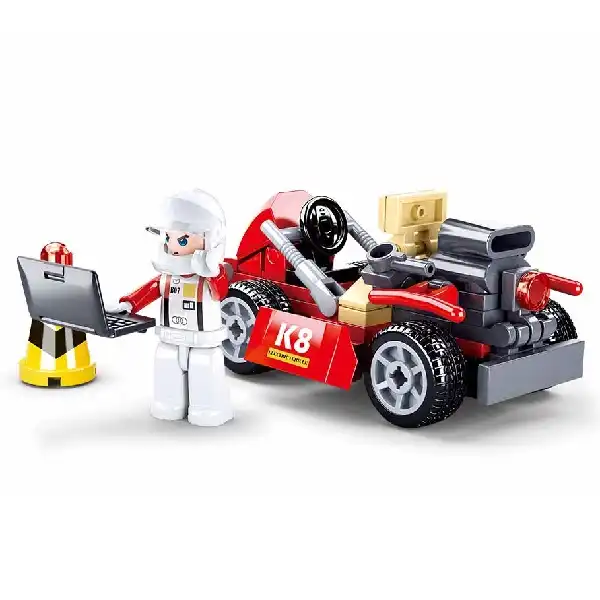 Set de construcție ”Mașină de curse” cu inerție, 89 elem.