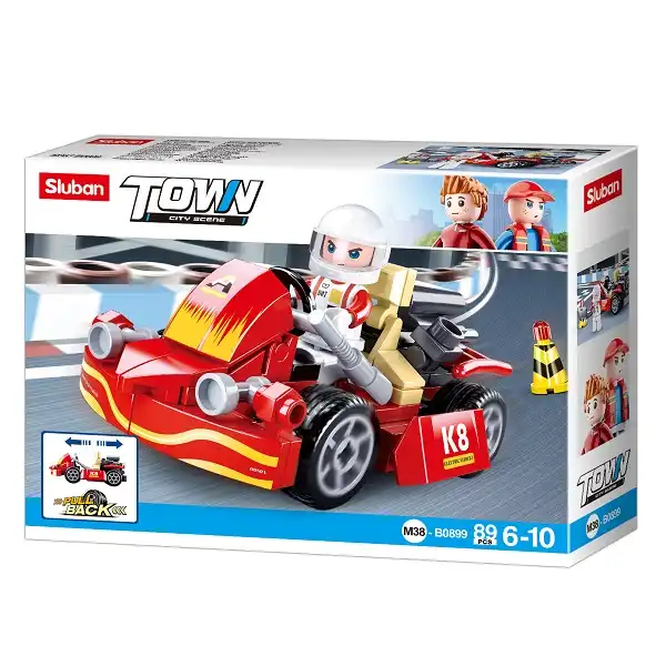 Set de construcție ”Mașină de curse” cu inerție, 89 elem.