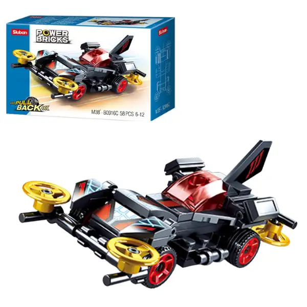Set de construcție ”Mașină sport”, cu inerție 8 modele, de la 54 pînă la 61 elem.