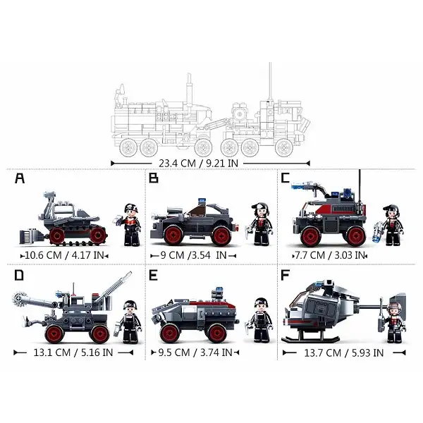 Set de construcție ”Război spațial”, 6 modele care se asamblează în 1