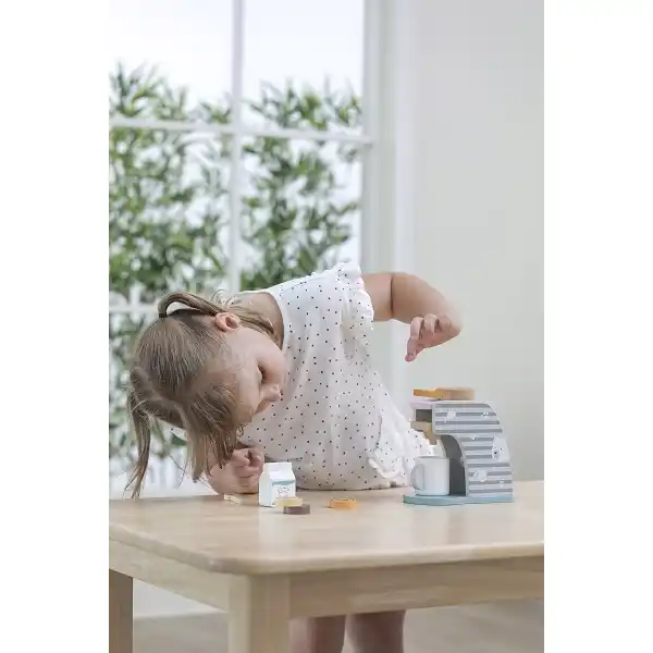 Set de joaca din lemn “Aparat de cafea”, 6 piese