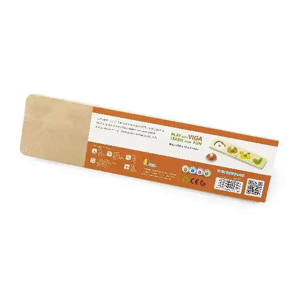 Деревянный пазл с кнопкой “Фрукты”