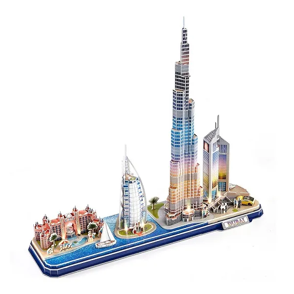 3D Puzzle „Dubai” cu iluminare LED, 182 elemente