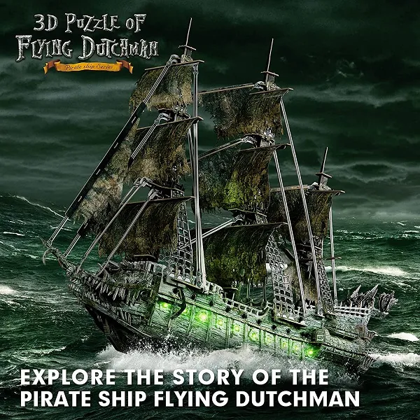 3D Puzzle „Olandezul zburător” cu iluminare LED, 360 elemente