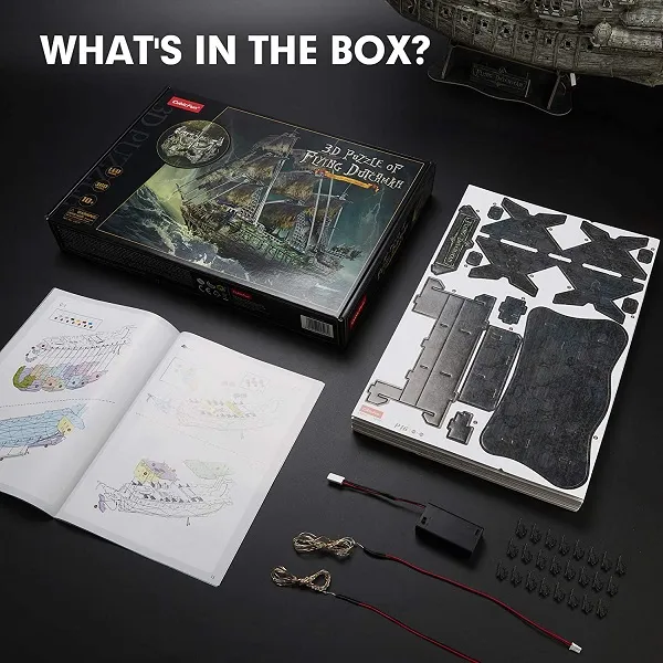 3D Puzzle „Olandezul zburător” cu iluminare LED, 360 elemente