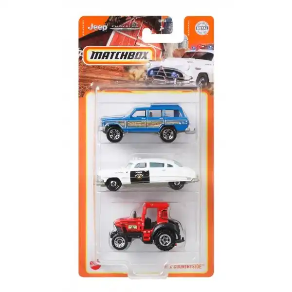 Hot Wheels Набор из 3-х базовых машинок Matchbox (аcс).