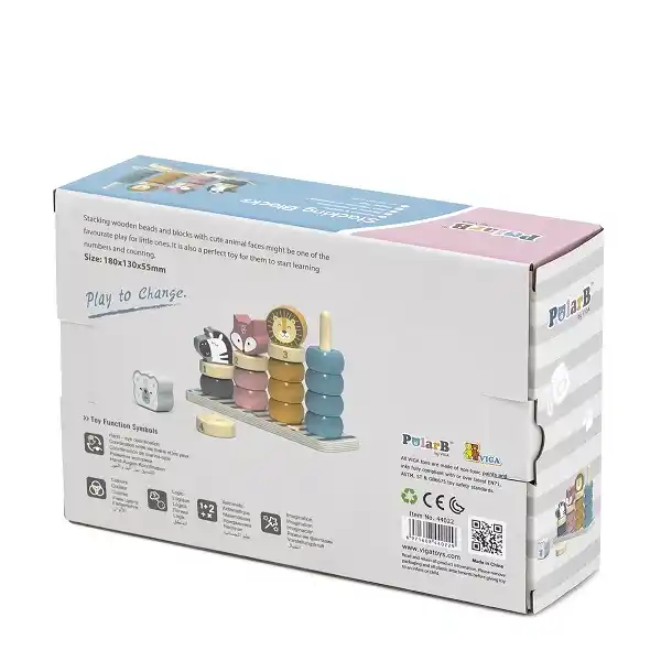 Деревянный сортер-пирамидка "Зверята"