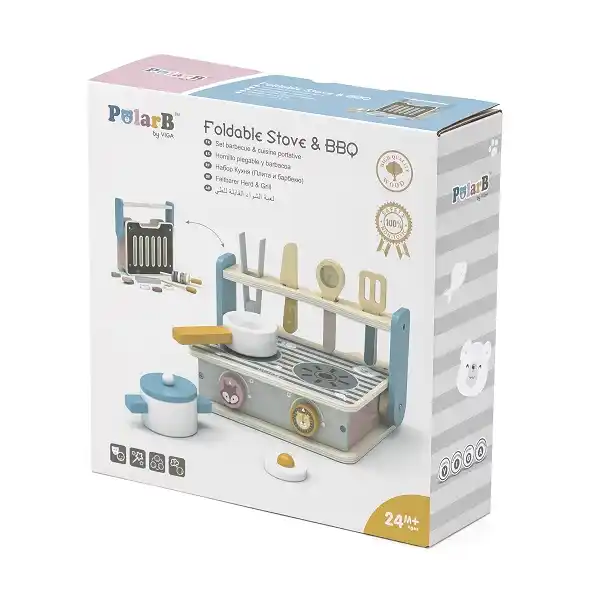 Детская плита с посудой и грилем