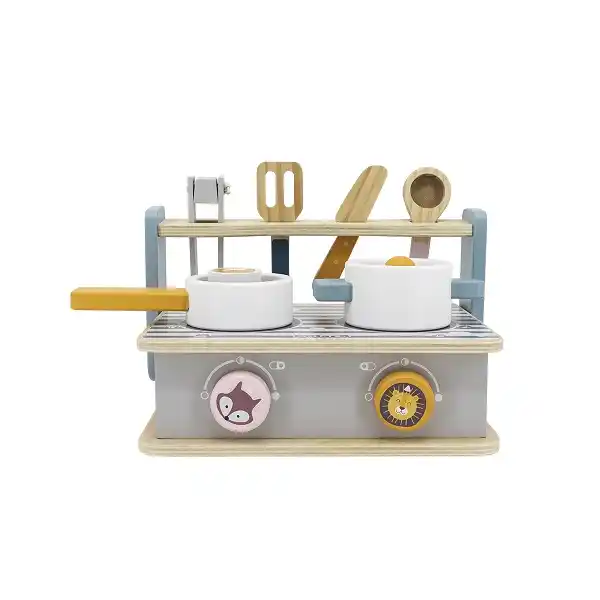 Детская плита с посудой и грилем