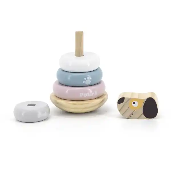 Деревянная пирамидка-неваляшка “Собачка”