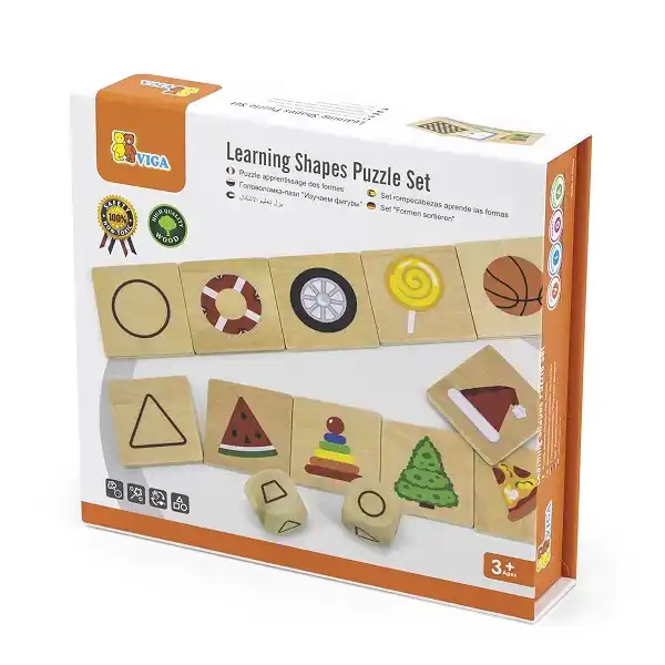 Деревянный пазл-игра “Изучаем формы” 35 эл.