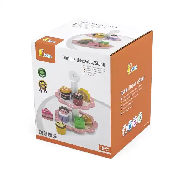 Деревянный набор “Десерт для чаепития на подставкe”
