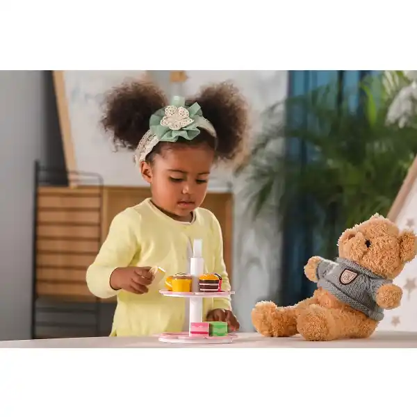 Деревянный набор “Десерт для чаепития на подставкe”