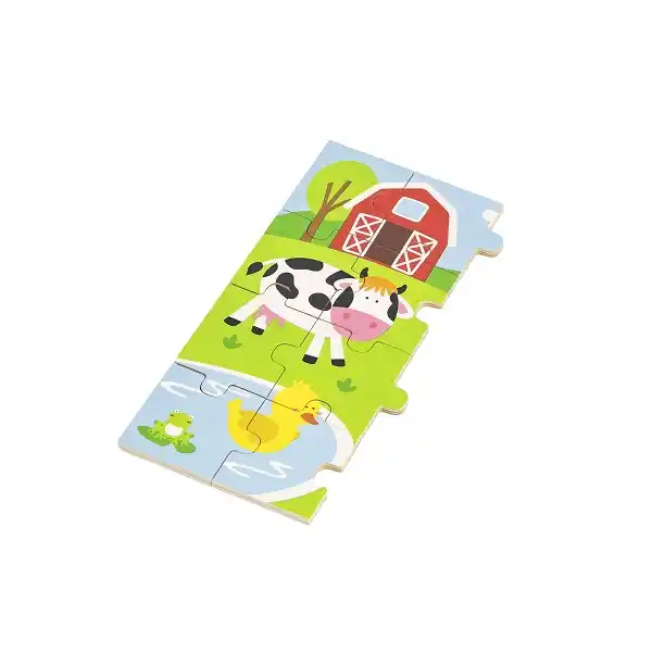 Puzzle din lemn “Ferma” 24 elem.