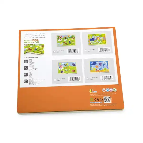 Puzzle din lemn “Ferma” 24 elem.