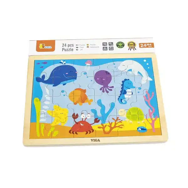 Деревянный пазл “Океан” 24 эл.