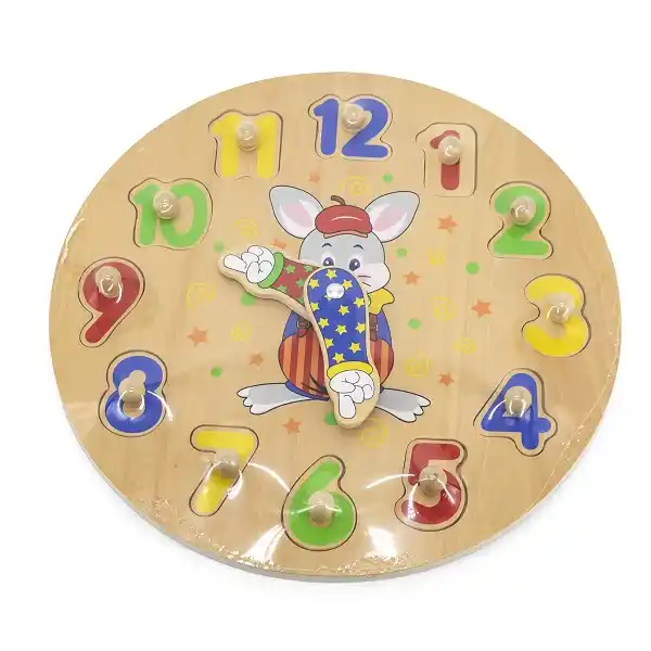 Деревянный пазл “Часы”