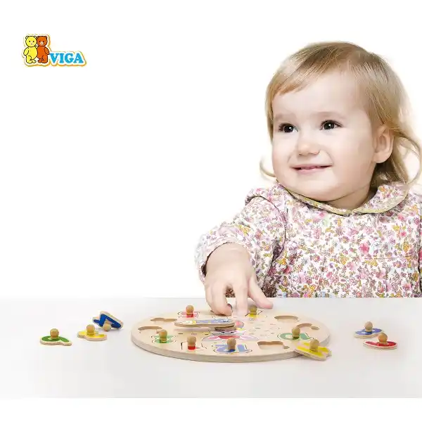 Деревянный пазл “Часы”