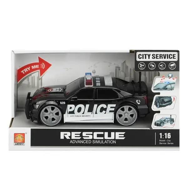 1:16 Mașină de poliție cu fricțiune (lumini /sunete)