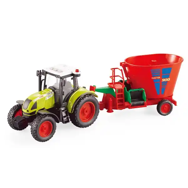 1:16 Инерционный трактор «Trailered Farm Tractor» (свет / звук)