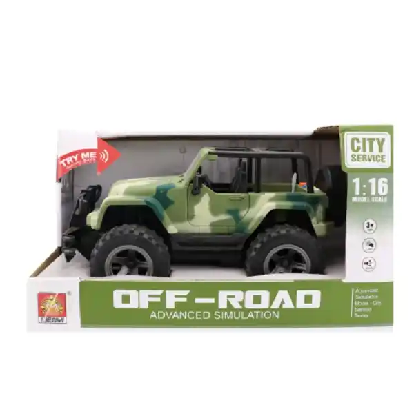 1:16 Инерционная военная машина «Джип» (свет / звук)