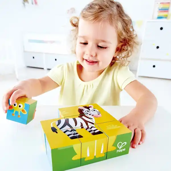 Набор деревянных кубиков “Джунгли”, 9 шт.