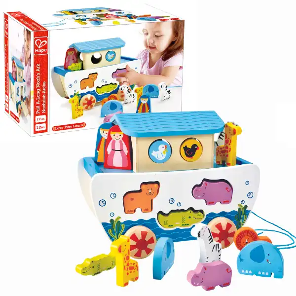 Каталка-сортер на веревке «Ноев ковчег»