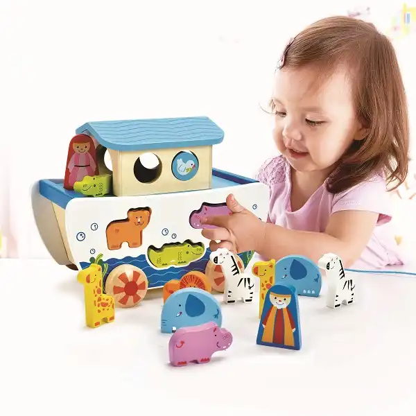 Каталка-сортер на веревке «Ноев ковчег»