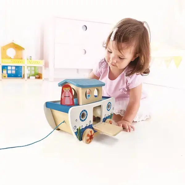 Каталка-сортер на веревке «Ноев ковчег»