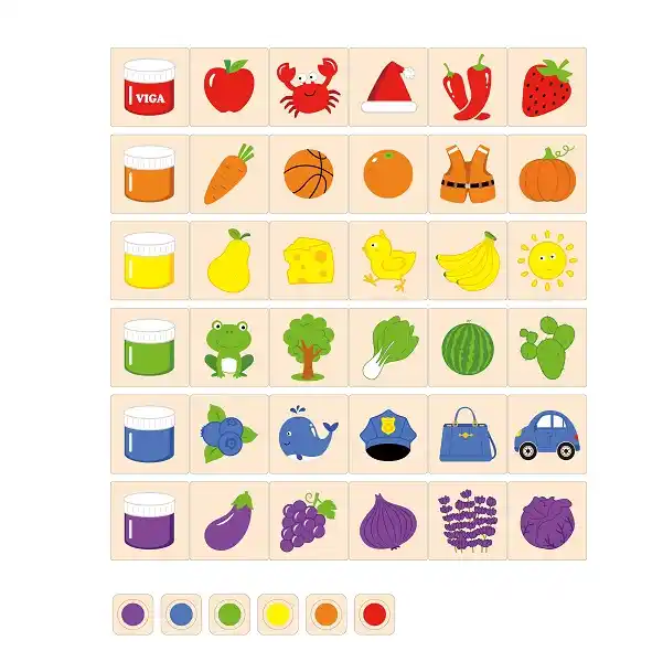 Деревянный пазл-игра "Изучаем цвета"