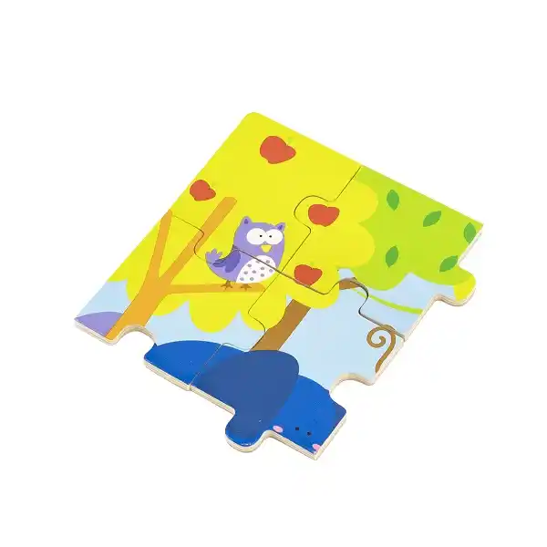 Деревянный пазл “Зверята” 24 эл.