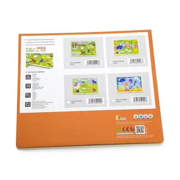 Деревянный пазл “Зверята” 24 эл.