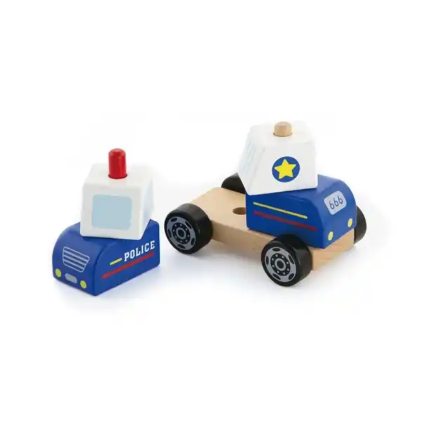Деревянная пирамидка “Полицейская машинка”