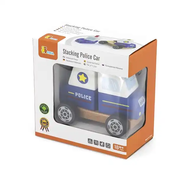 Деревянная пирамидка “Полицейская машинка”