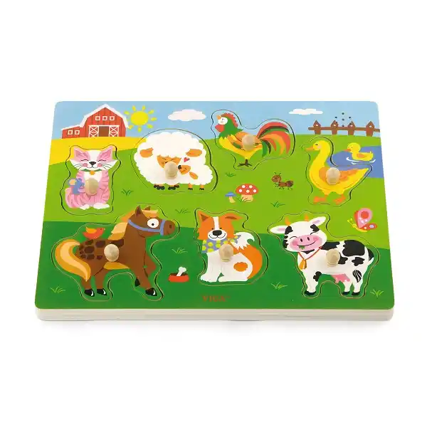 Puzzle tactil Animale de la ferma (cu sunet)