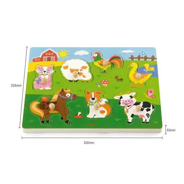 Puzzle tactil Animale de la ferma (cu sunet)