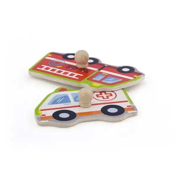 Деревянный Пазл-вкладыш Транспорт со звуком (7 эл.)