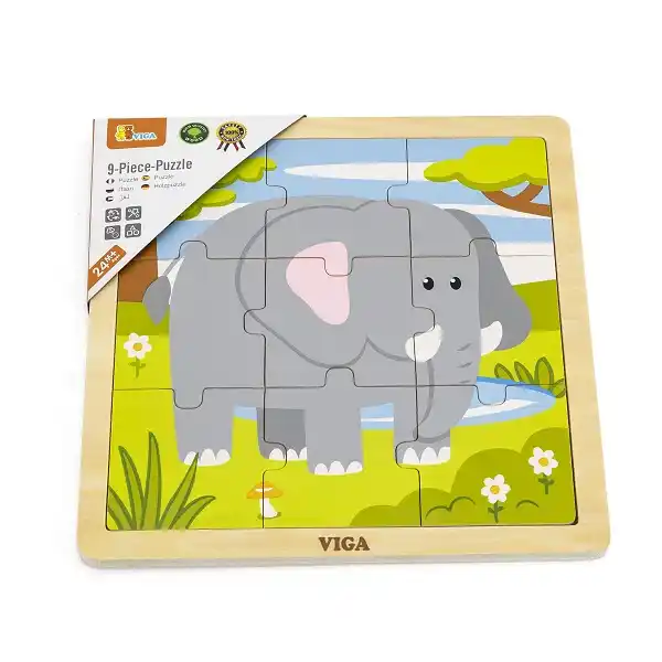 Puzzle din lemn “Elefănțel” 9 elem.