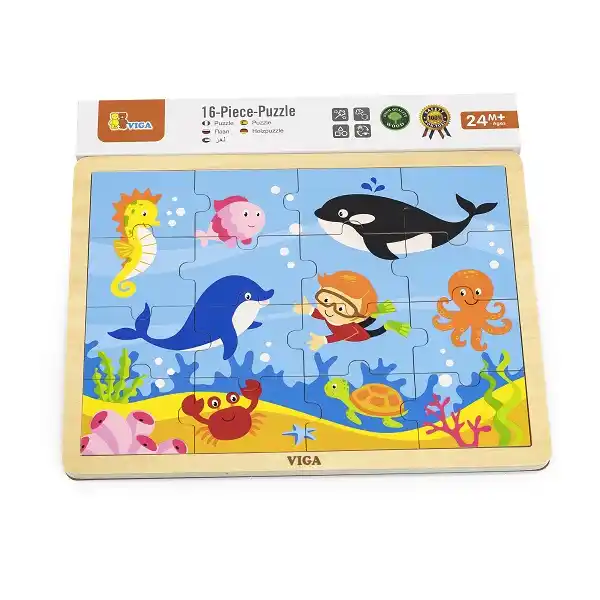 Деревянный пазл "Океан" 16 эл.