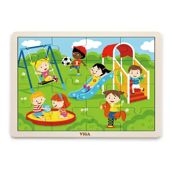 Деревянный пазл “Парк развлечений” 16 эл.