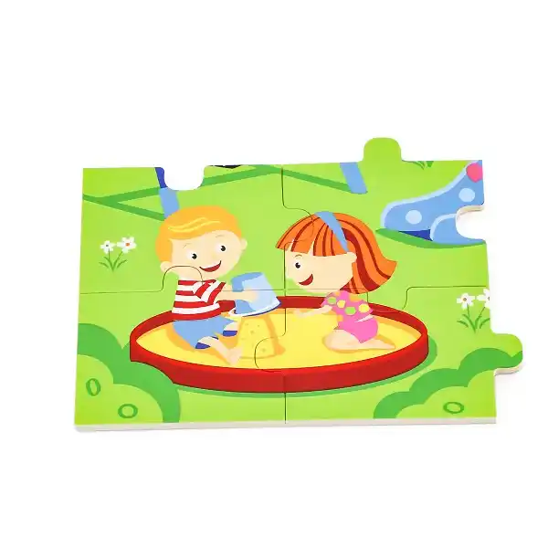 Деревянный пазл “Парк развлечений” 16 эл.