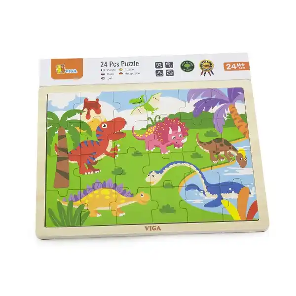 Деревянный пазл "Динозавры" (24 эл.)