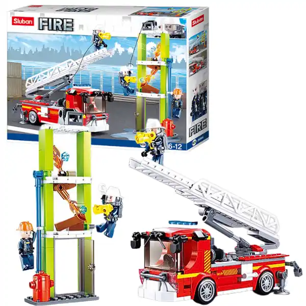 Конструктор “Пожарная машина с лестницей”, 343 элем.
