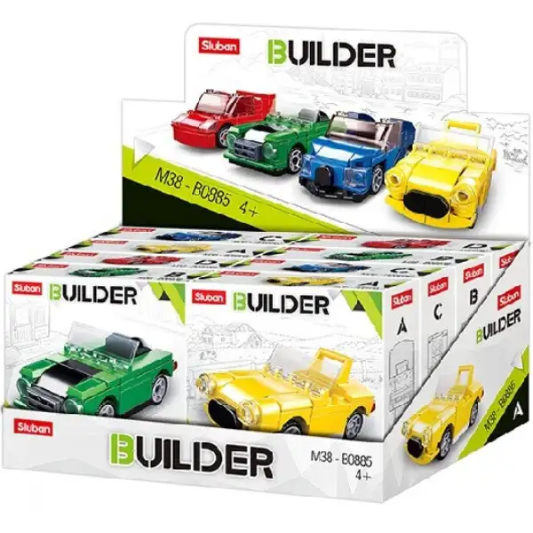 Set de construcție ”Construiește un automobil”, 4 modele, de la 44 pînă la 45 elem.
