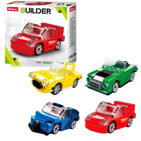 Set de construcție ”Construiește un automobil”, 4 modele, de la 44 pînă la 45 elem.