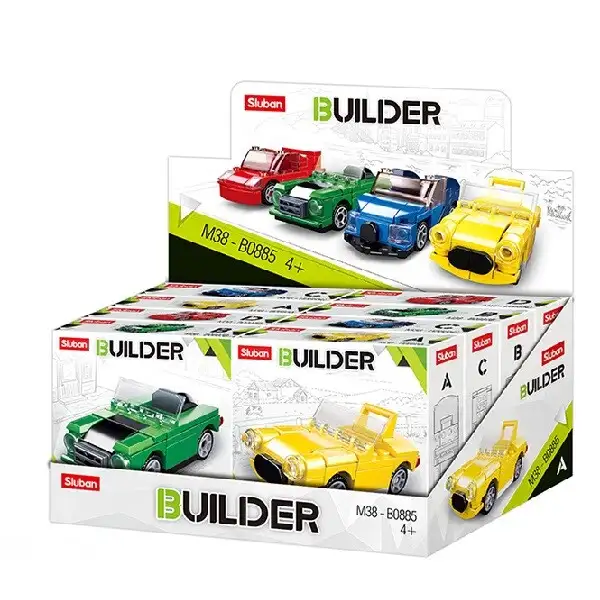 Set de construcție ”Construiește un automobil”, 4 modele, de la 44 pînă la 45 elem.
